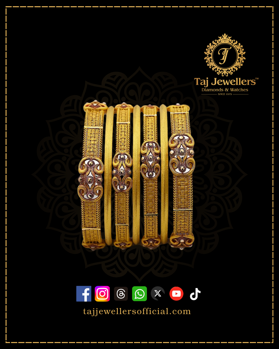 Gold Bangles Set